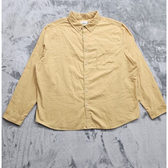 Goodfellow & Co Denim - NEW Goodfellow & Co Shirt Mens XXL Yellow Sandy Gold Corduroy Cotton Long Sleeve